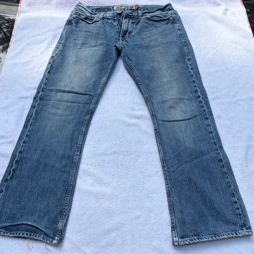Aeropostale Windfield Vintage Distressed Bootcut Jeans - Picture 2 of 5